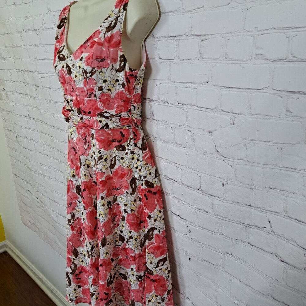 Robbie Bee Floral A Line Midi Dress Size Petite 4 - Picture 2 of 11